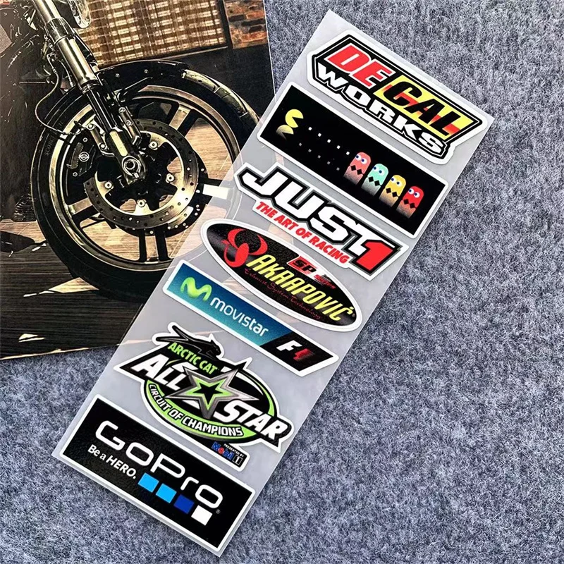 

Motorcycle Reflective sticker Helmet Decal Sponsor Electric Car Sticker Creative personality Scratch sticker waterproof sunscree