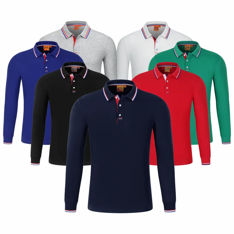 

Spring Mens Polo Shirts Solid Color Casual Long Sleeve Polo Shirts for Men New Spring Comfortable Social Business Polos Male Cot