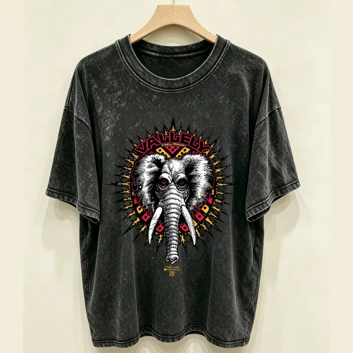 washed T Shirt MIKE VALLELY 1988 STEDMAN TAG OG XL POWELLPERALTA SKATEBOARDING VINTAGE long or short sleeves vintage Washed