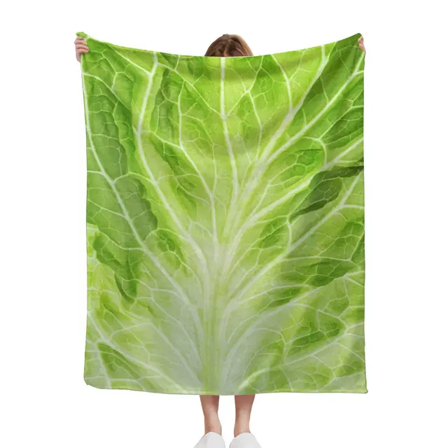 Cabbage Throw Blanket Lettuce Blanket Super Soft Fuzzy Plush Blanket for Gifts,Bedding Quilt Home Decor for Couch Sofa Bed All Season