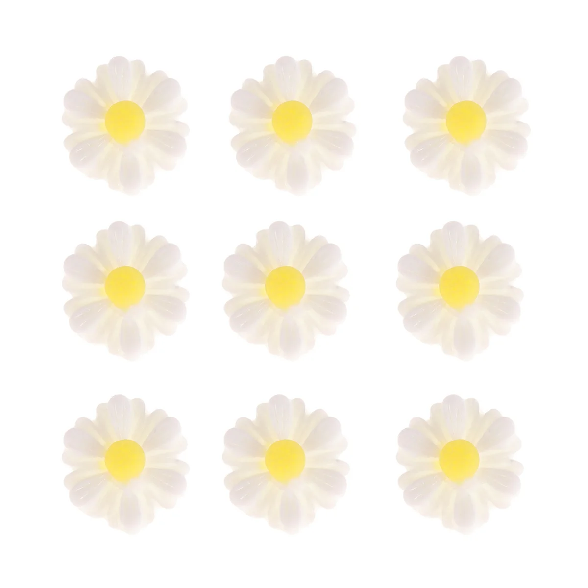 

20 pcs 9Mm Mini Daisy Craft Supplies Plastic Flower Beads For Resin Casting Jewelry Making Diy Home Decor Dried Flower Ornament