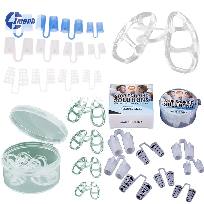 

New！4/8Pcs Silicone Anti Snore Nasal Dilators Apnea Aid Snoring Nose Clip Nose Breathing Apparatus Device