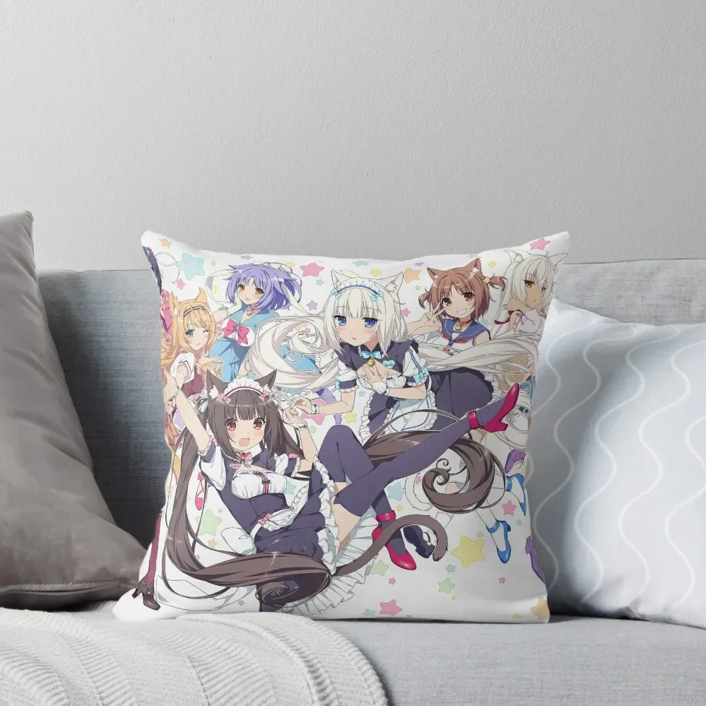 Nekopara 3 Throw Pillow Pillowcases Bed Cushions home decor items Pillow