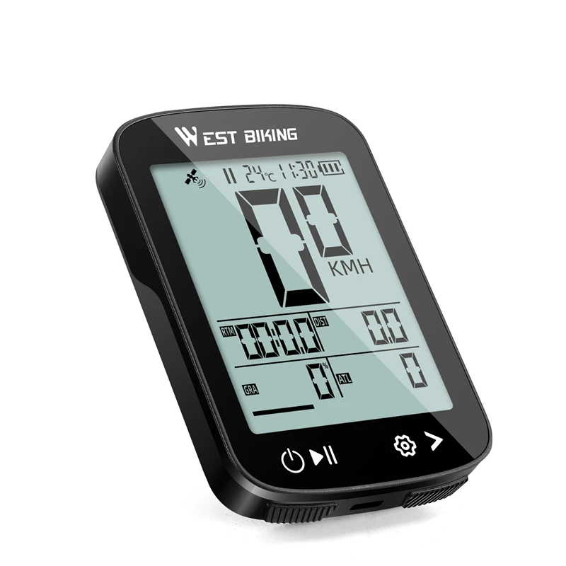 AliExpress West Biking WEST BIKING GPS Bike Computer Wireless Stopwatch IPX7 Waterproof Cycling Odometer Type-C Charge Speedometer Bicycle Accessories