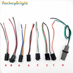 2-4pcs T10 W5W LED Bulb Holder Socket Cable T10 194 LED interior Lamp bulb Adapter socket Wire Harness connector