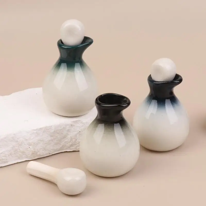 Empty Essential Oil Ceramic Bottle Beauty Salon Scented Bottle Decorate Ceramic Aromatherapy Cosmetic Jar