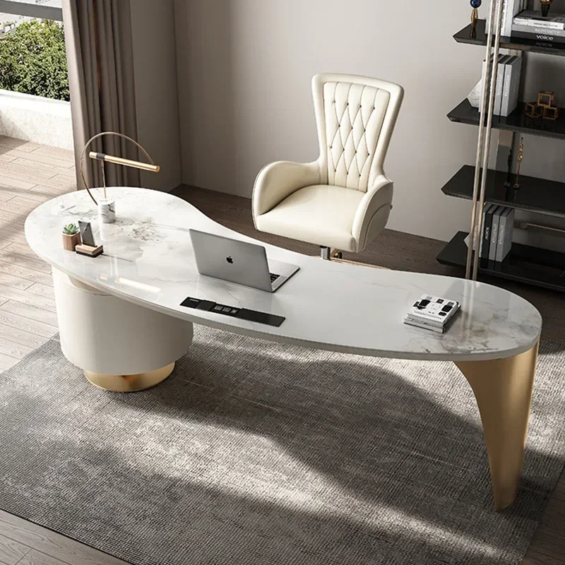 #Reception Office Desk Writing Table Furniture Office Desk Study Bedroom Professional Computer Executive Tavolino Salon Furnitur
