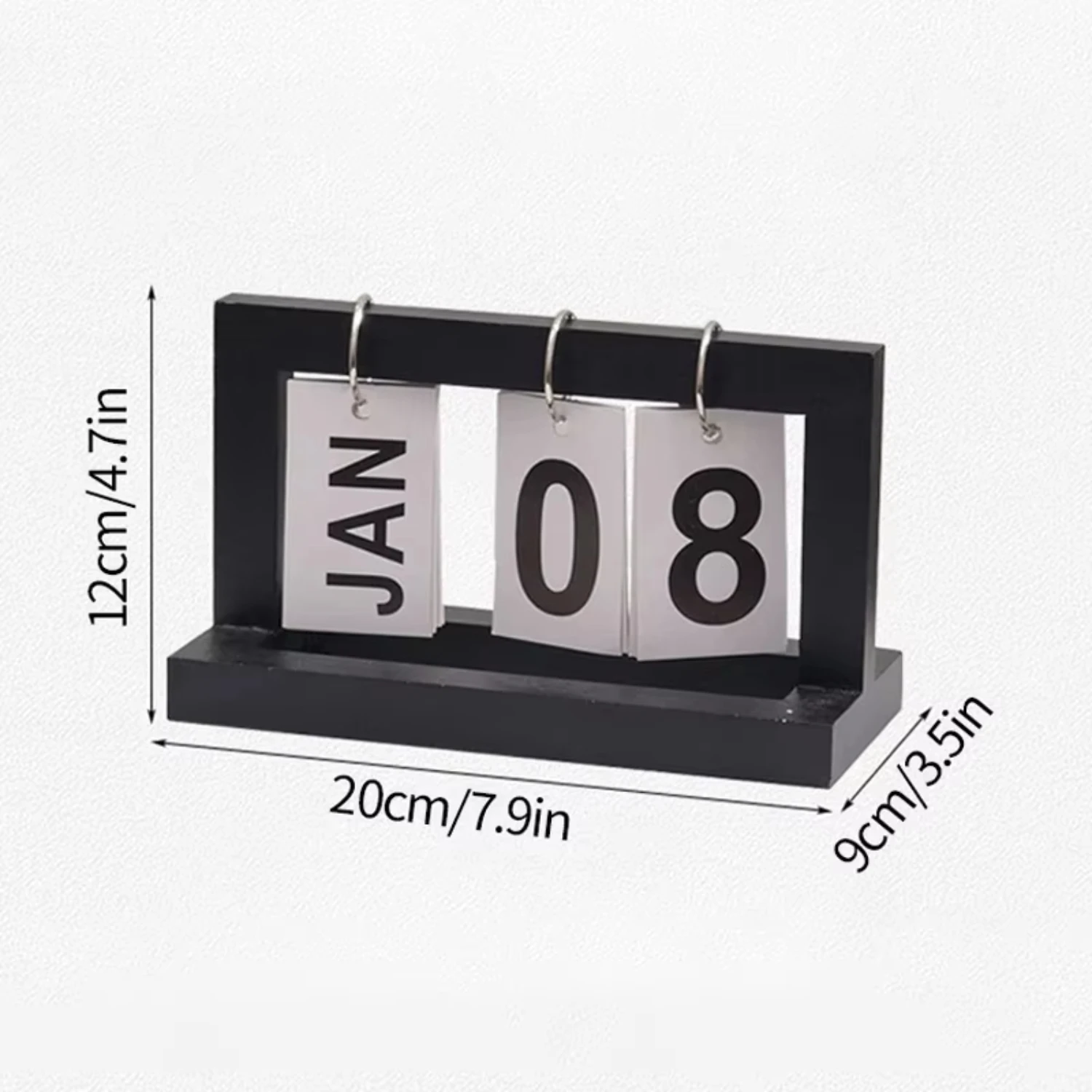 

1pcs Vintage Wood Block Perpetual Calendar Month Week Date Blocks Desk Gift Model Clock Hanger Box