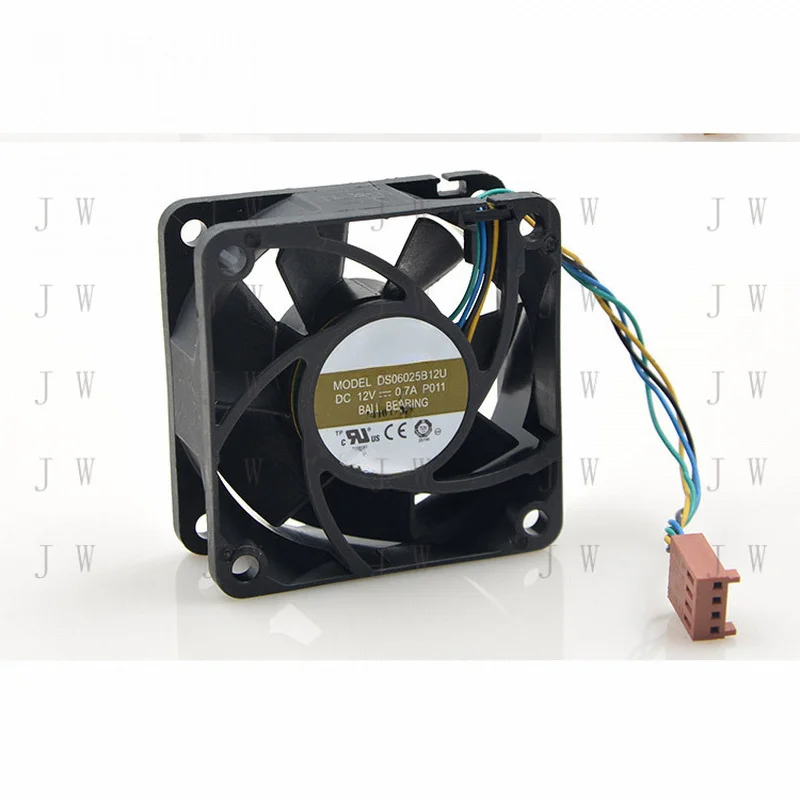 DDW  for  DS06025B12U 60*60*25mm DC 12V 0.7A 4-pin Pwm server inverter cooling fan