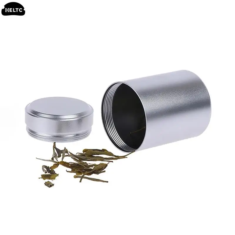 1PC Aluminum Storage Jar Portable Seal Tea Canisters Mini Tea Storage Containers Tea Coffee Tin For Candy Chocolate Sugar Spices