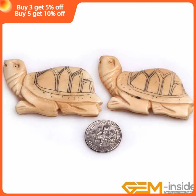 Big Large White Animal Carved Bone Cabochon Beads Loose Bead For Jewelry Making Bulk 2 PCS Wholesale