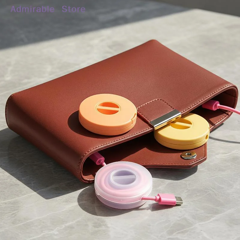 wCable Organizer Cord Management USB Winder Retractable Charger Wire Holder