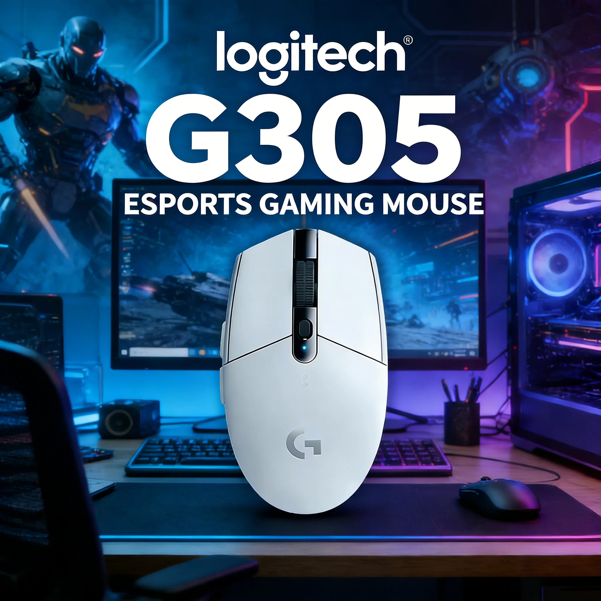 

Logitech G305/G304 Wireless Gaming Mouse with LIGHTSPEED Technology 12000 DPI High Precision for Esports And Gaming, Comfortable