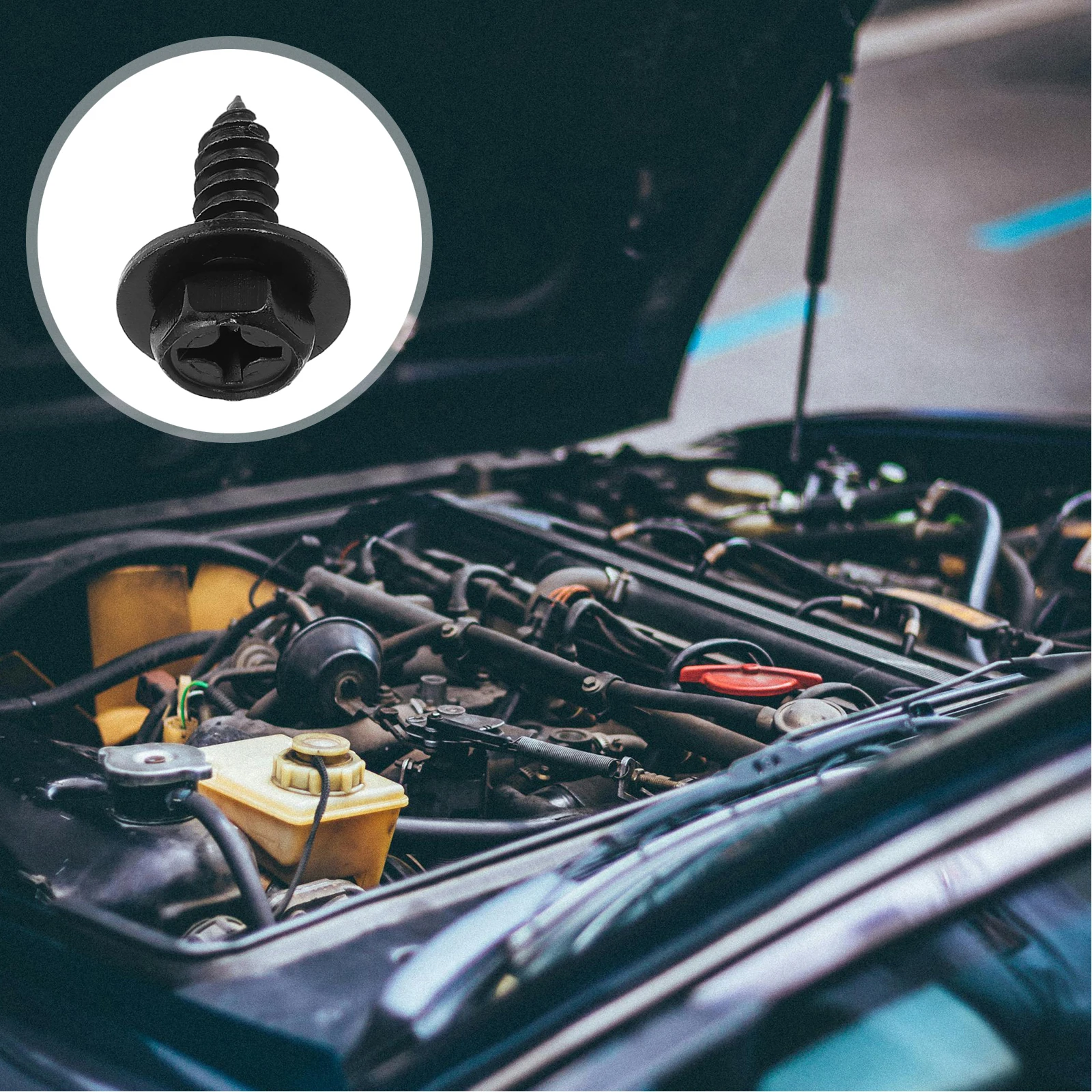 

50pcs Metal Mud Guard Screws Sturdy Secure Fastening Anti-Loss Strong Hold For Car Splash Shield Bumper Cover Skid Plate Screws