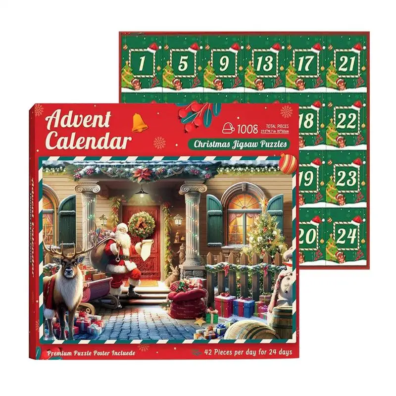 

Advent Calendar Kids Christmas Puzzle 24 Boxes 1008Pcs Puzzle Advent Calendar 2024 Christmas Countdown Kids Advent Calendar For