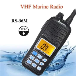 Najnowszy RS-36M VHF Marine Radio 156.000-161.450MHz IP67 wodoodporny ręczny pływak Radio Stadion 5W komunikator z wyświetlaczem LCD