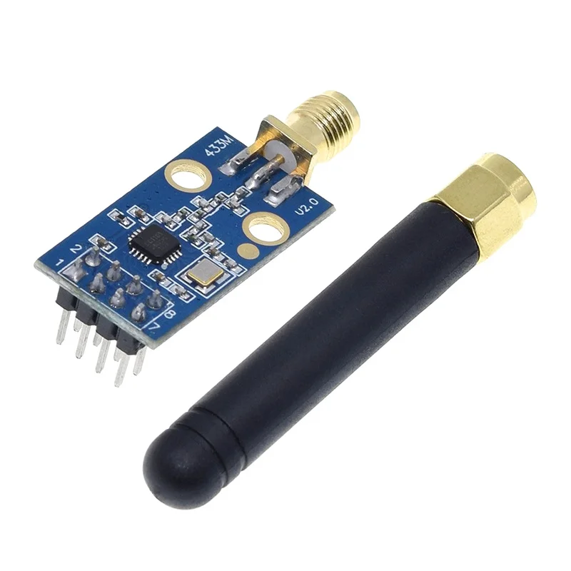 Módulo transceptor sem fio CC1101 com antena SMA, 433MHz, Arduino