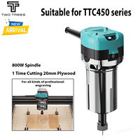 Twotrees 800W Spindle Milling Motor For TTC450 Pro Metal Cutting and Engraving CNC Wood Router Compact router tool with case