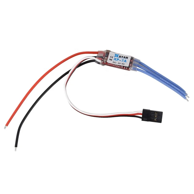 X-STAR XP-7A 1S-2S 3V-9V 7A 5g فرش ESC وحدة تحكم إلكترونية في السرعة لطائرة RC صغيرة بدون طيار للعب الكهربائية #5