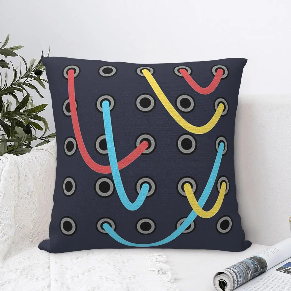 Analog Modular Synthesizer Square Pillowcase Polyester Pillow Cover Cushion Zip Decorative Comfort Throw Pillow For Home Bedroom