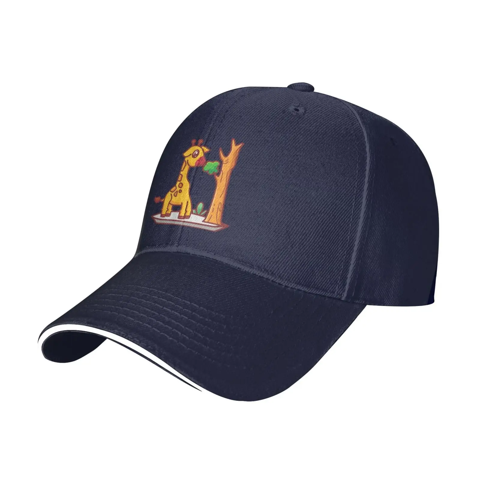 Cute Giraffes Eat Leaves Baseball Cap Women Men Hats Adjustable Truckers Sun Hat Golf Caps