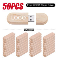 50pcs/lot USB Flash Drive 2.0 (free Custom LOGO) Wooden high speed Pendrive 4GB 8GB 16GB Pen drive 32GB 64GB Memory Stick Gift