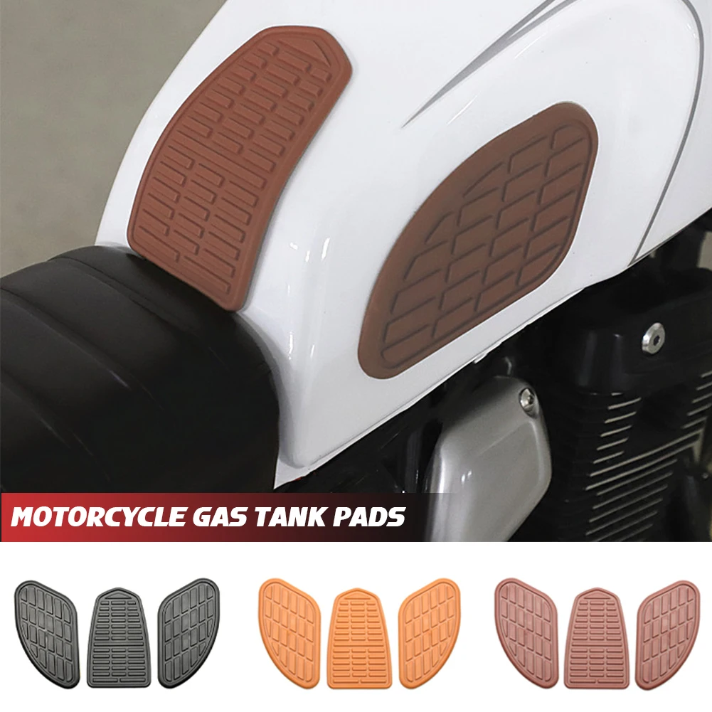 Universal Motorcycle Cafe Racer Fuel Tank Pad Side Gas Tank Sticker Knee Grip Protector Vintage Side Panels For Honda Yamaha