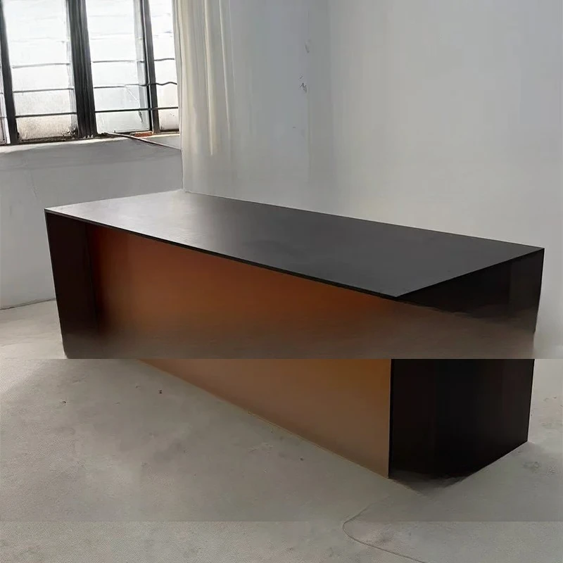 Acrylic brown orange gradual change bar luminous flush island villa dining display island
