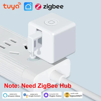 Tuya Zigbee Smart Fingerbot Plus Switch Button Pusher Touch Levers Fingerbot Smart Life Control Works with Alexa Google Assistant