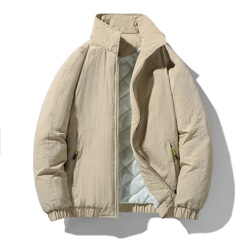 

Men Plue Velvet Cotton Jacket Winter Thick Warm Baseball Jacket Men Loose Plus Size Casual Jacket New Cotton Jacket for Men