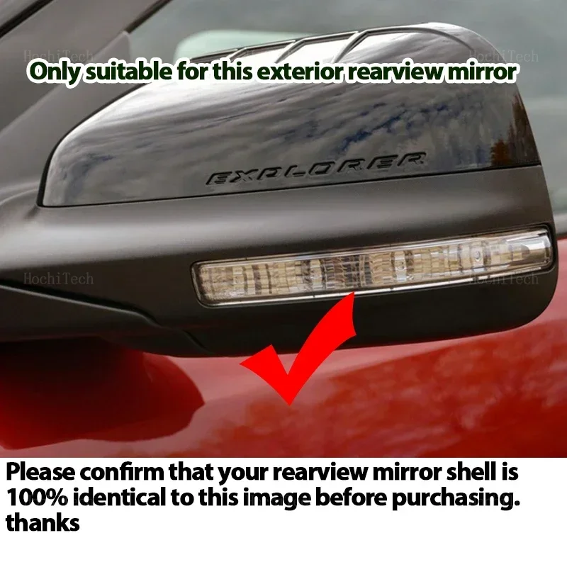 Smoked Lens Side Mirror Sequential Turn Signal Light For Ford Explorer U502 2011-2019 Left Hand Drive