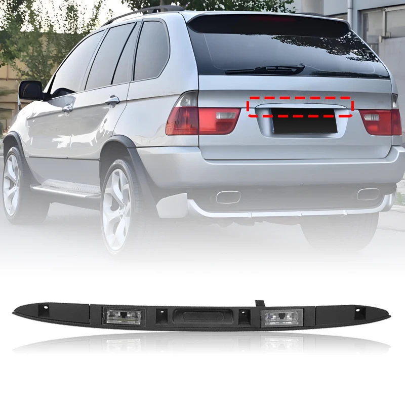 Boot Trunk Lid Handle Grip With Key Button for BMW X5 E53 2000-2006 Touring Rear Hatch Lid Handle Grip 51137170676 51137054941