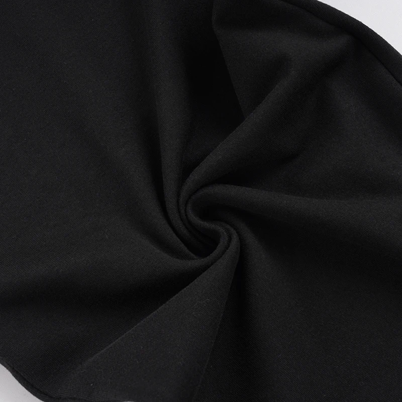 SUCHCUTE Schwarze knielange Skinny-Hose für Damen, elastische Taille, Spitzen-Strickhose, Y2k Streetwear, lässige Hose, Grunge Fairycore – Detail 10