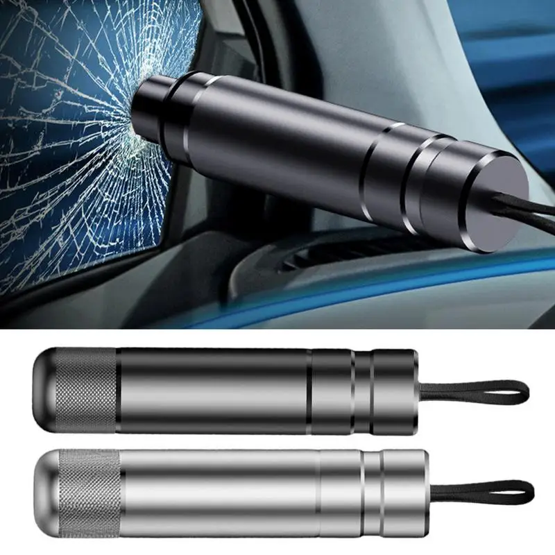 Car Safety Hammer Auto Emergency Glass Window Breaker Seat Belt Cutter Life-Saving Emergency Car Aluminum Alloy Escape Hammer