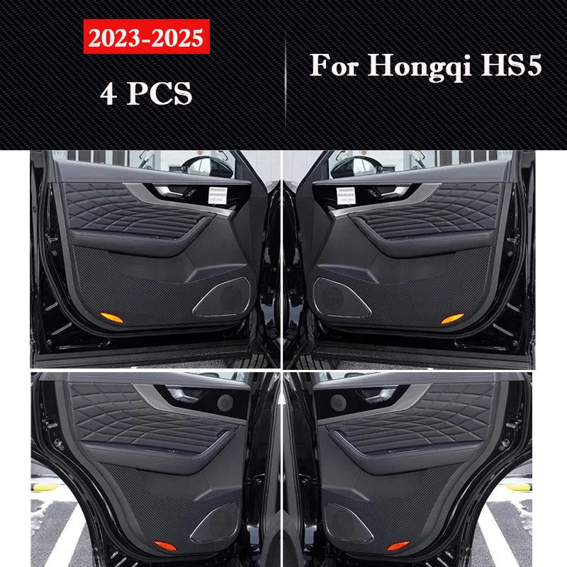 For Hongqi HS5 2019 - 2025 Car Door Anti Kick Pad Glove Box Protection Stickers Interior Accessories Scratch Resistant Film