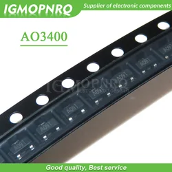 100pcs AO3400 AO3400A SOT23-3 MOSFET MOSFT 5.0A 29mOhm 30V 2.5V drv capable new original