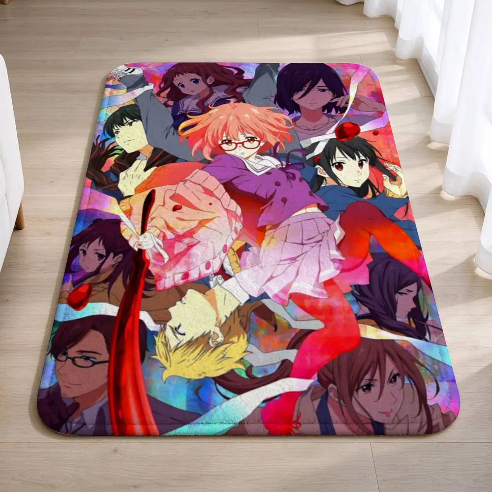 Mirai Anime B-Beyond the Boundary Home Decor Short Plush Floor Mat, Non-Slip & Easy to Clean for Multi Doorways