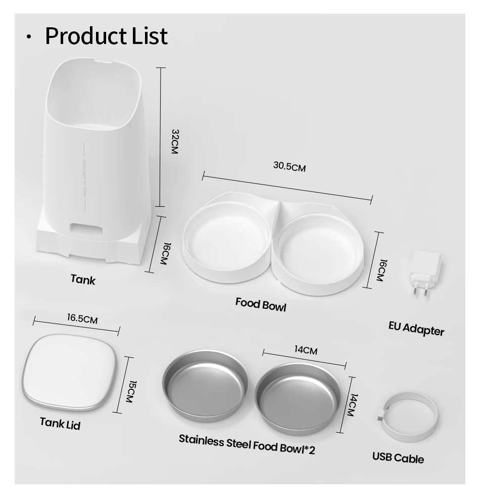 ROJECO Automatic Cat Feeder Pet Smart Cat Food Kibble Dispenser Remote Control WiFi Button Auto Feeder For Cats Dog Accessories