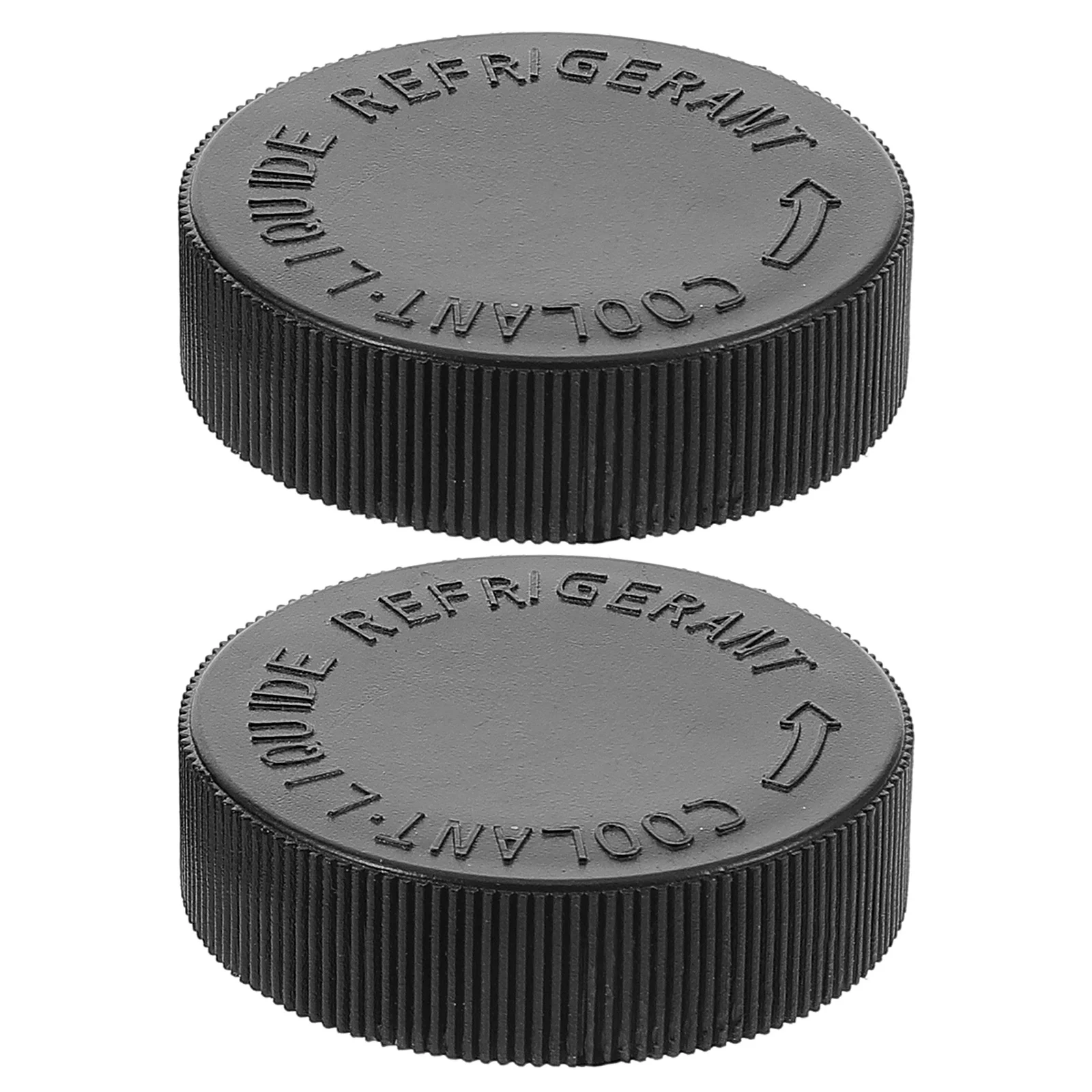 

2pcs Radiator Reservoir Cap Coolant Tank Cover Engine Fluid Lid Plastic Black Durable Leak Proof Spill Resistant Easy Install