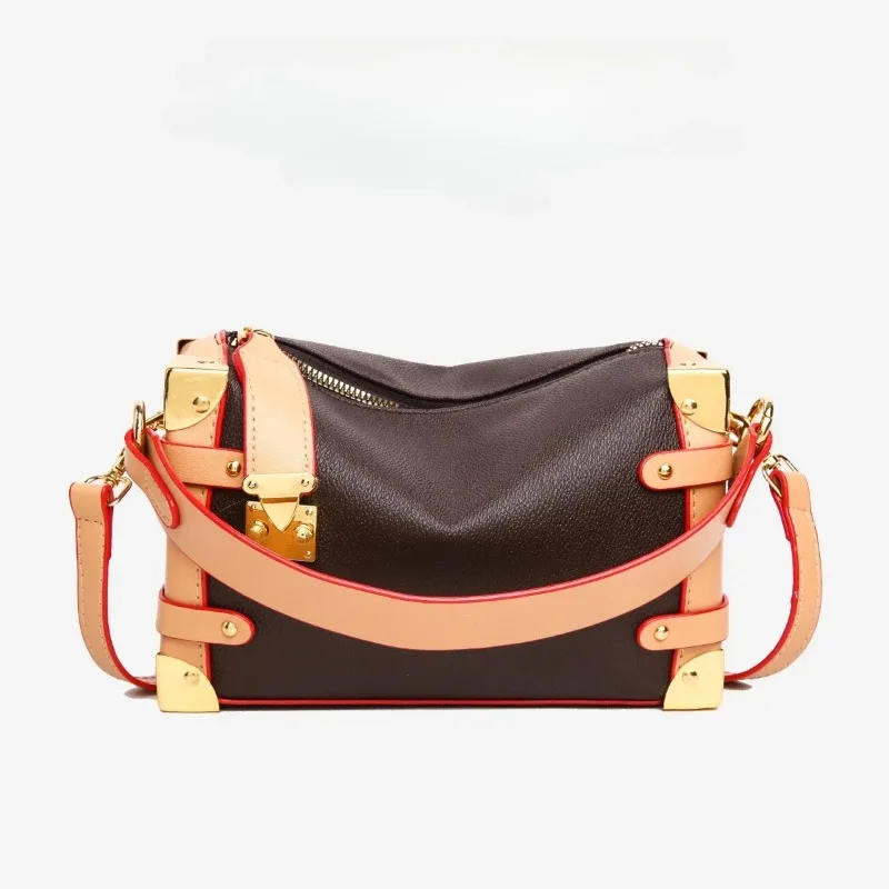 

New 2026 French Light Luxury Box-Style Messenger Bag Women's High-End Retro Fashion Handbag