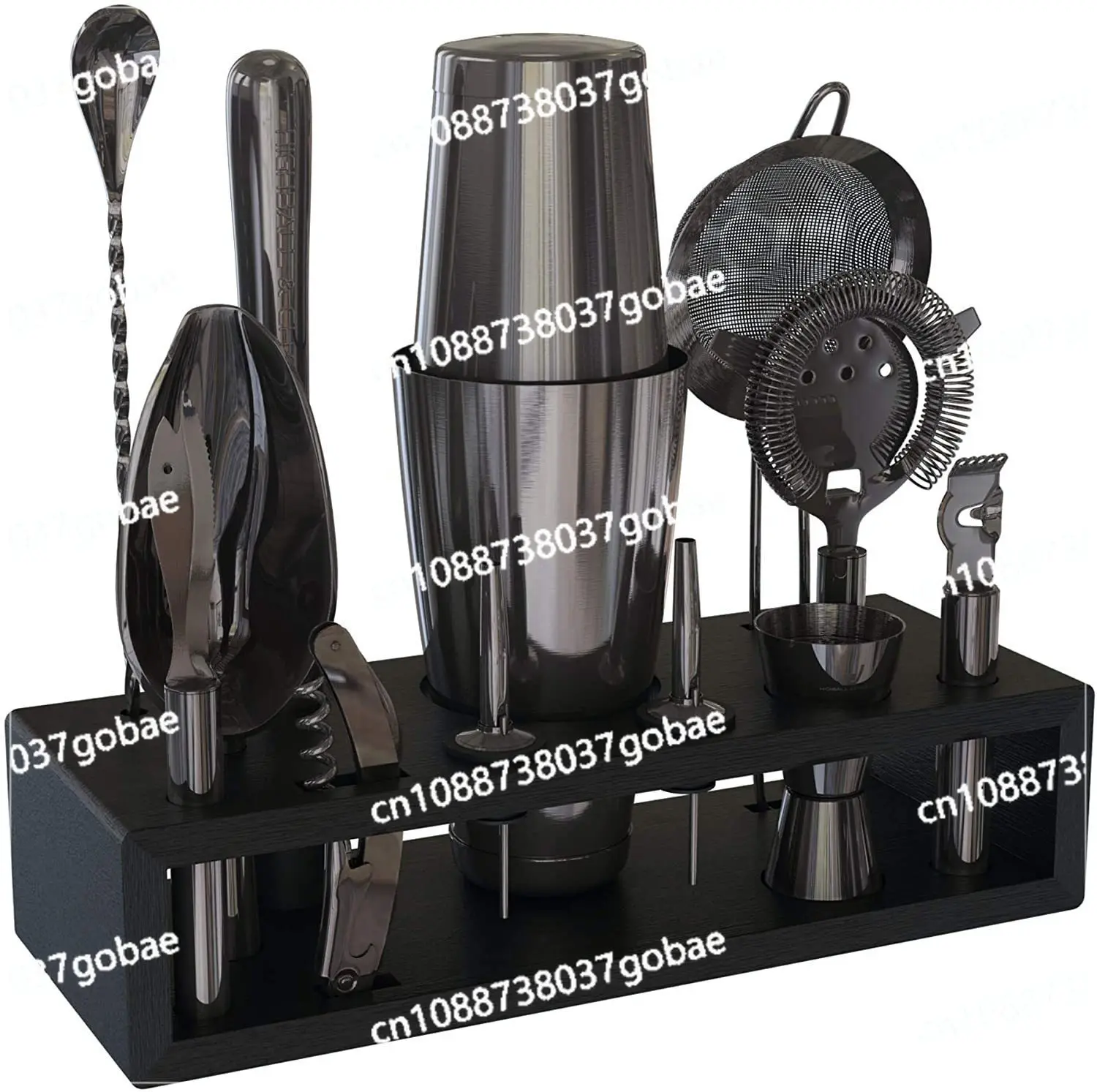 

Wine set Boston black bartending set 14-piece set, professional bar bartending tool