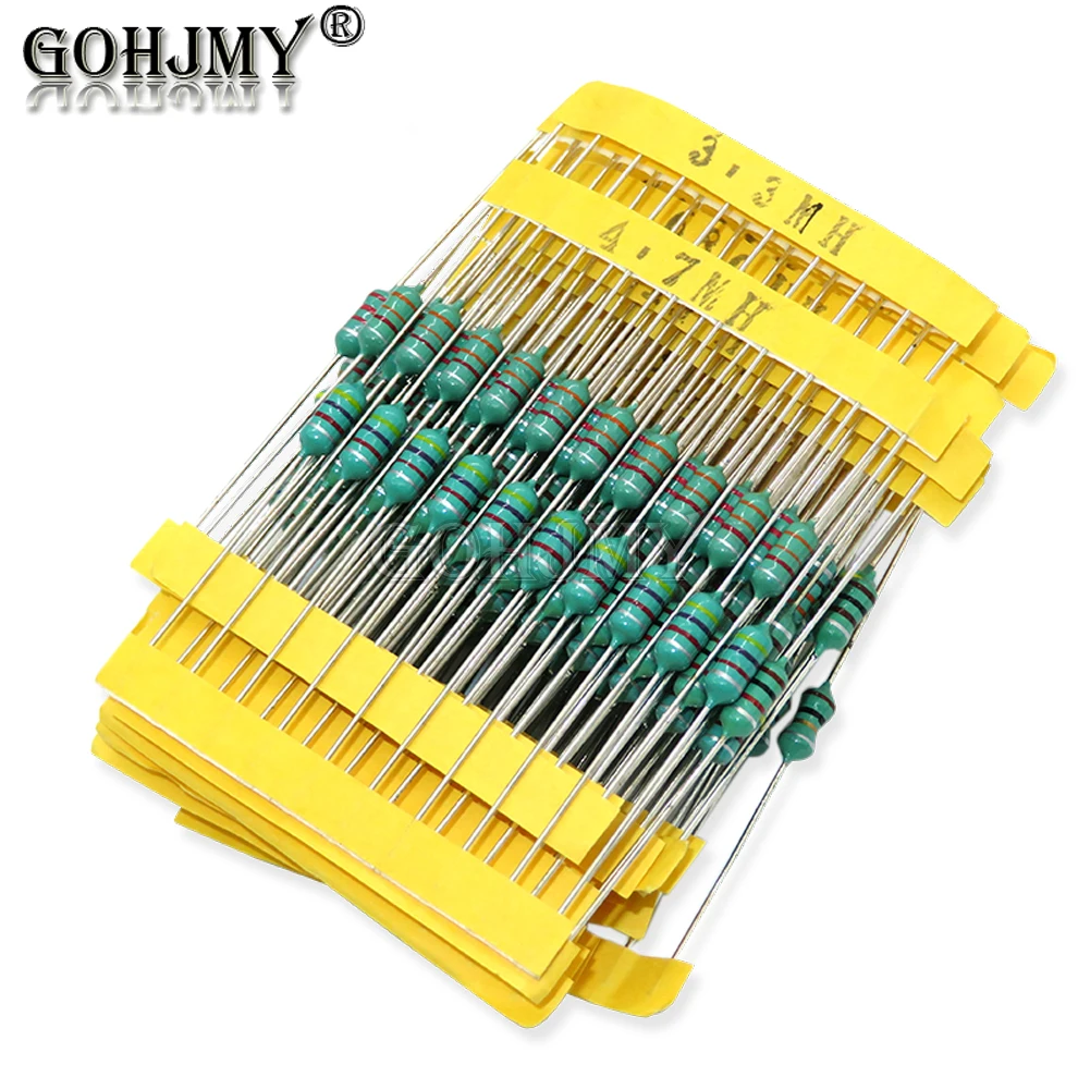 20values*10pcs=200pcs 0410 1/2W Color Ring inductance 1UH~4.7MH DIP Inductors Assortment Kit