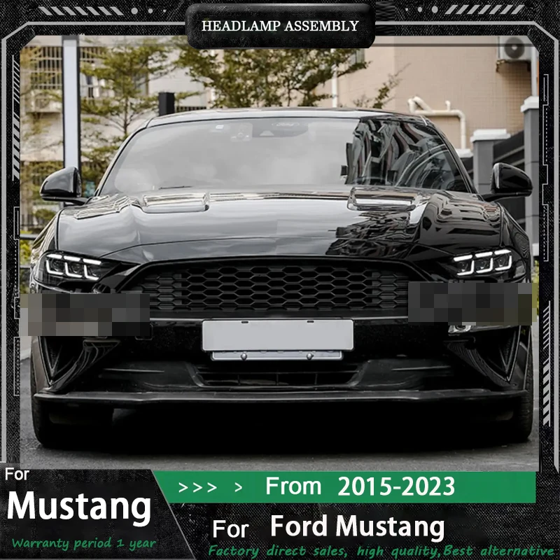 

Передние фары автомобиля для Ford Mustang, светодиодные фары 2015-2022, фары Mustang, DRL, фонари в сборе, автомобильные аксессуары