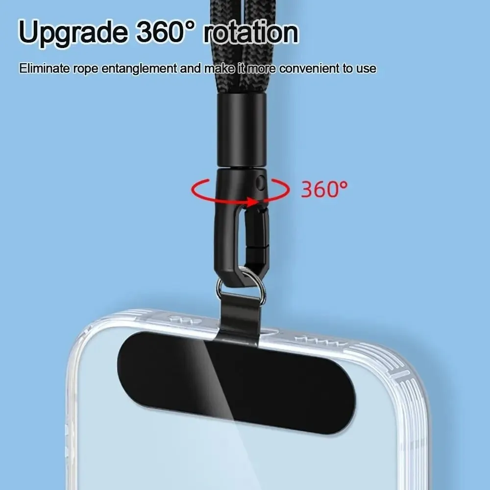 

Ремешок-шнурок для телефона с защитой от потери, вращающаяся цепочка для мобильного телефона, короткая металлическая застежка, шнурок для телефона, подарок на Новый год