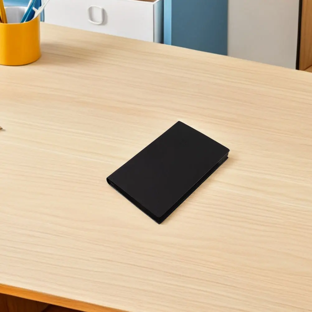 

Black Paper Journal Notebook PU Cover A5 Blank Pages Sketchbook for Drawing Writing Daily Use Plain Journal Notebook for Men