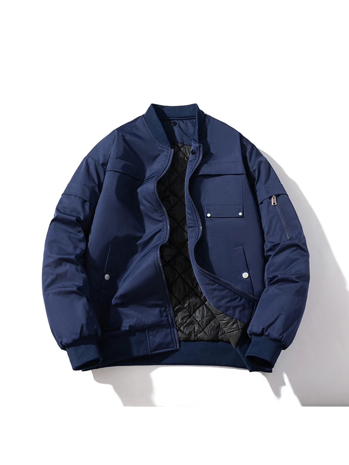 

Thiened Retro American Workwear Baseball Jaet ex Spring Autumn Winter Warm Pilot Jaet Cotton Coat for Couples