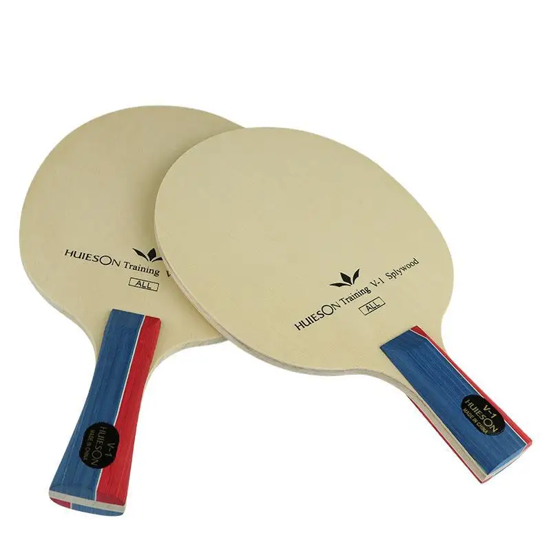 Huieson Wood Table Tennis Racket 5 Layers Pure Wood Pingpong Paddle V-1