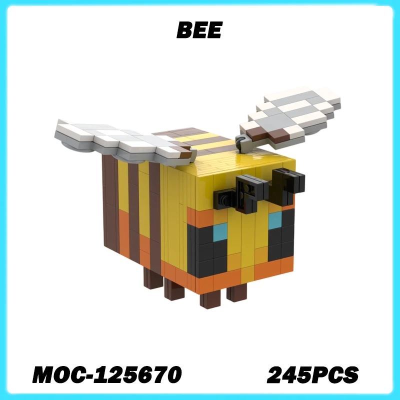 

245 шт. MOC-125670 пчела насекомое мир модель животного строительные блоки кирпич креативная сборка игрушка украшение для рабочего стола Рождественский подарок