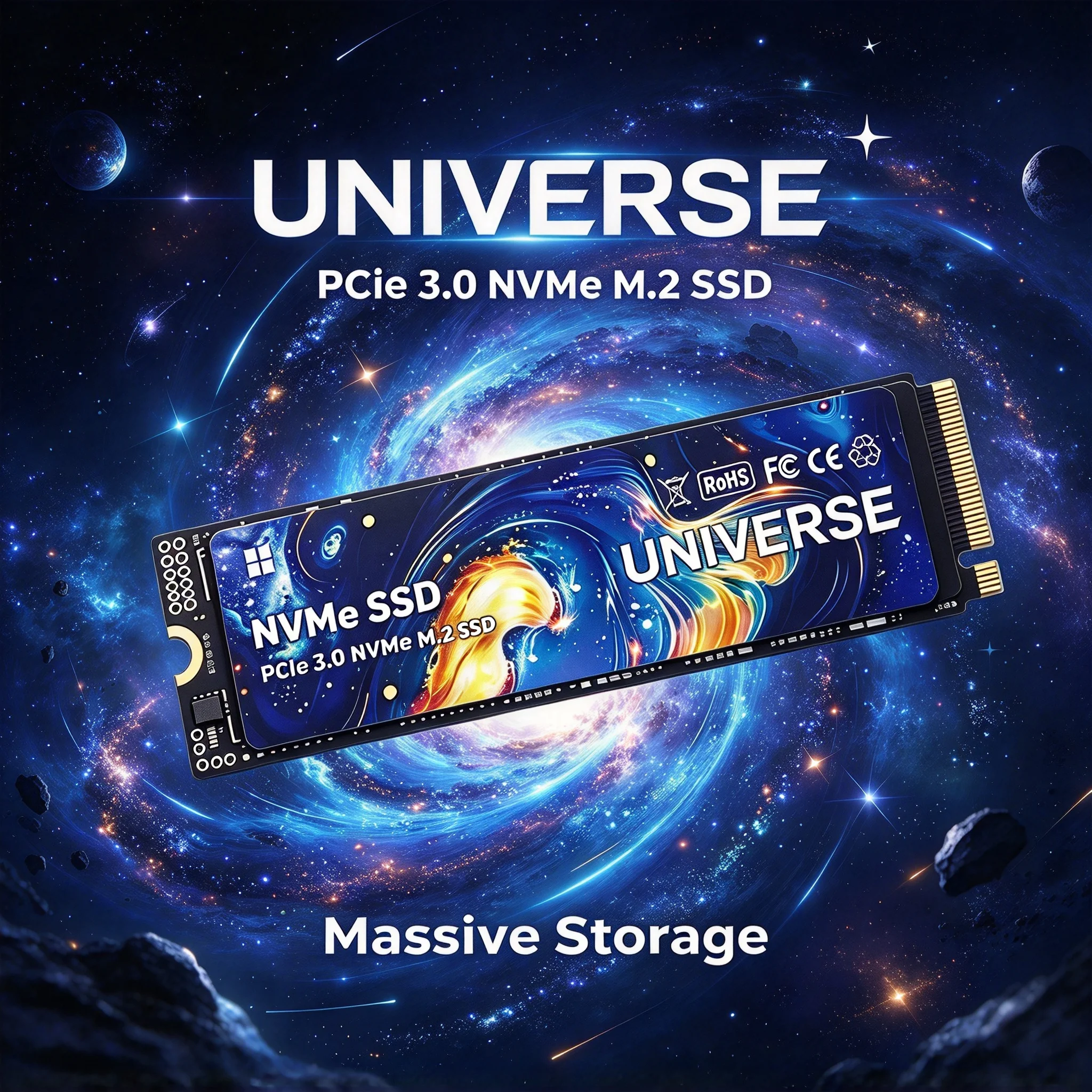 UNIVERSE M.2 NVMe Inside SSD, 2TB/1TB/4TB/500GB, Fast Data Storage Drive, Desktop, PC, Gaming, Laptop. Titan Max.