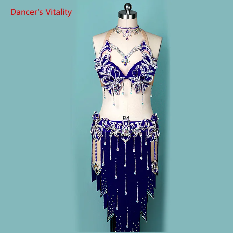 Belly Dance Inspired Performance Clothes 2022 New Tassel Short Skirt Race Costumes Customization Adult Children Oriental Outfit